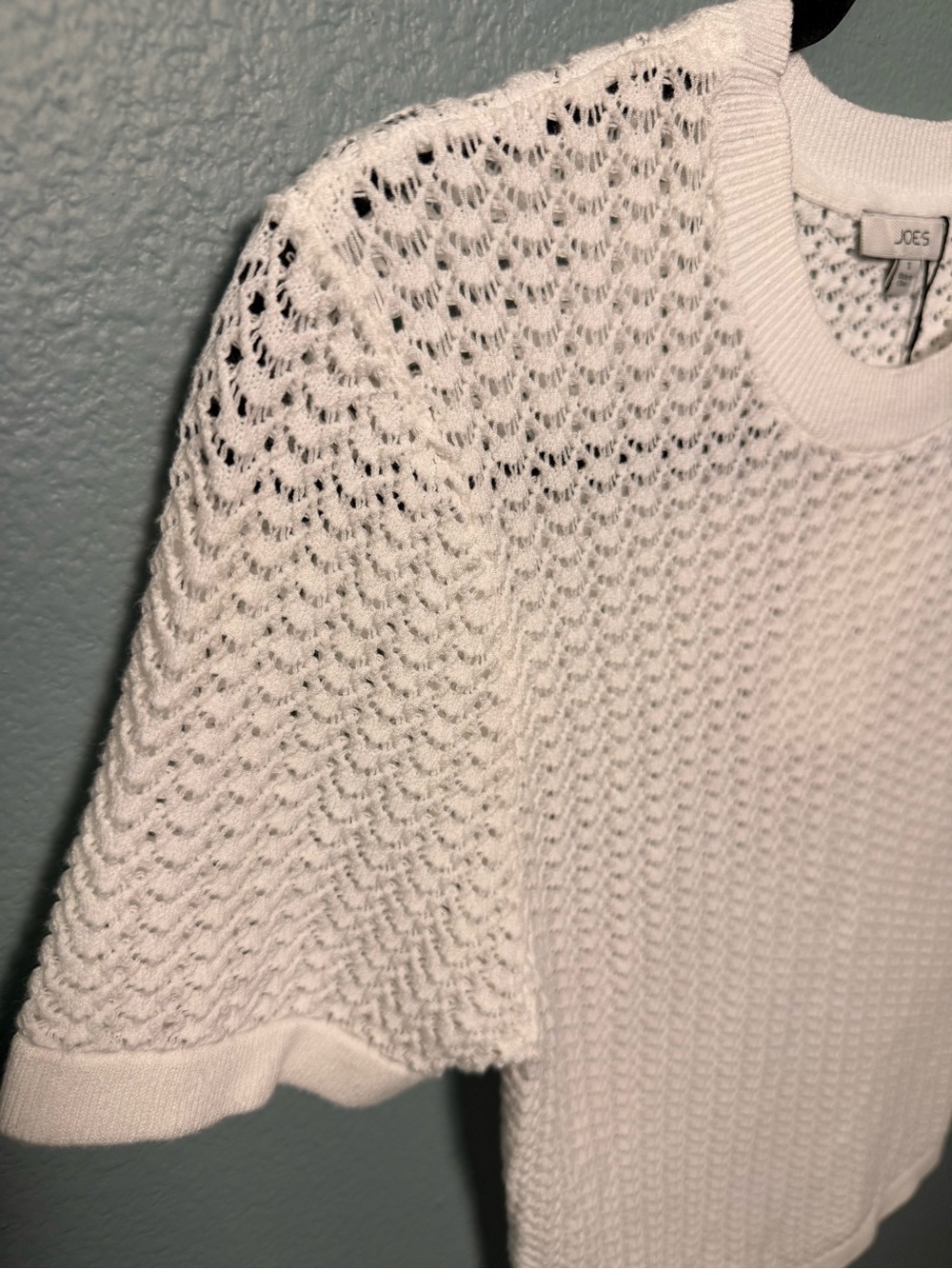 JOE'S JEANS The Crochet Baby Tee in Ecru Size Small - Picture 5 of 8